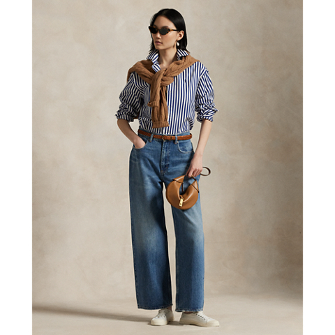 Женские рубашки Ralph Lauren Relaxed Fit Striped Cotton Shirt