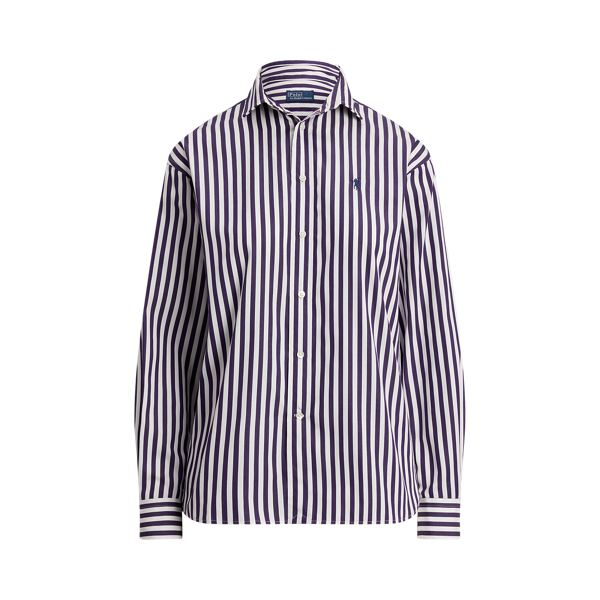 Chemise décontractée en coton rayé