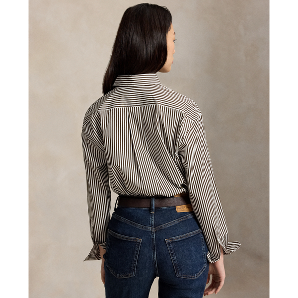 Relaxed Fit Striped Cotton Shirt