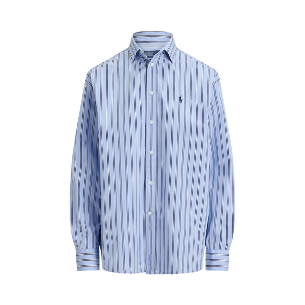 Light Blue/White Multi Relaxed Fit Striped Cotton Shirt Polo Ralph Lauren 2