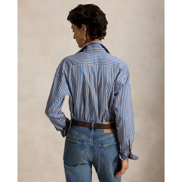 Relaxed Fit Striped Cotton Shirt