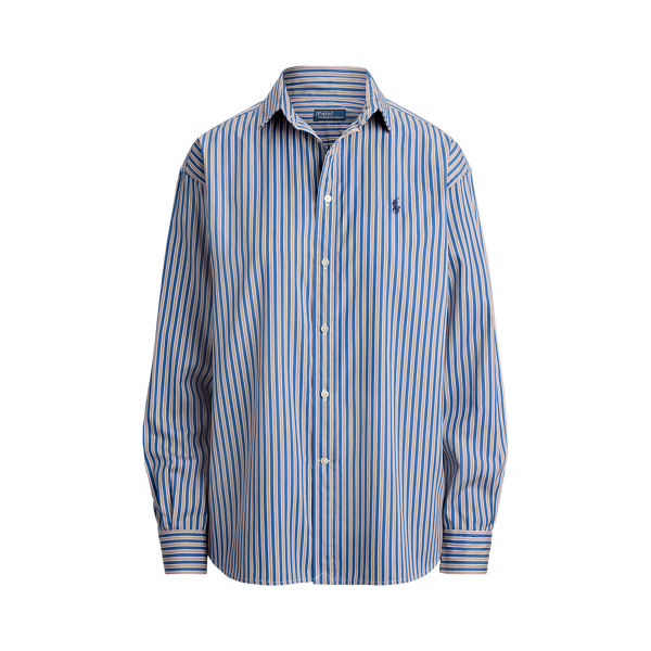 Relaxed Fit Striped Cotton Shirt