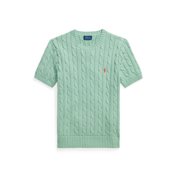 Pull torsad&eacute; &agrave; manches&nbsp;courtes en coton Polo Ralph Lauren en 1