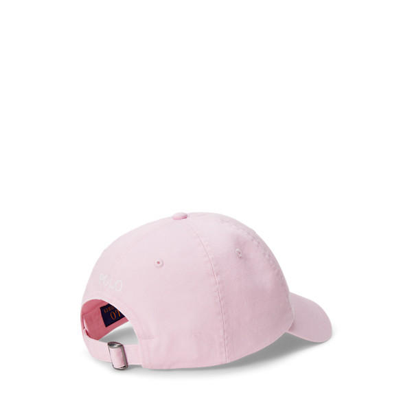 De iconische katoenen chino baseballpet Polo Ralph Lauren in Bath pink/Wit 2