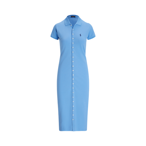Cotton Mesh Polo Dress