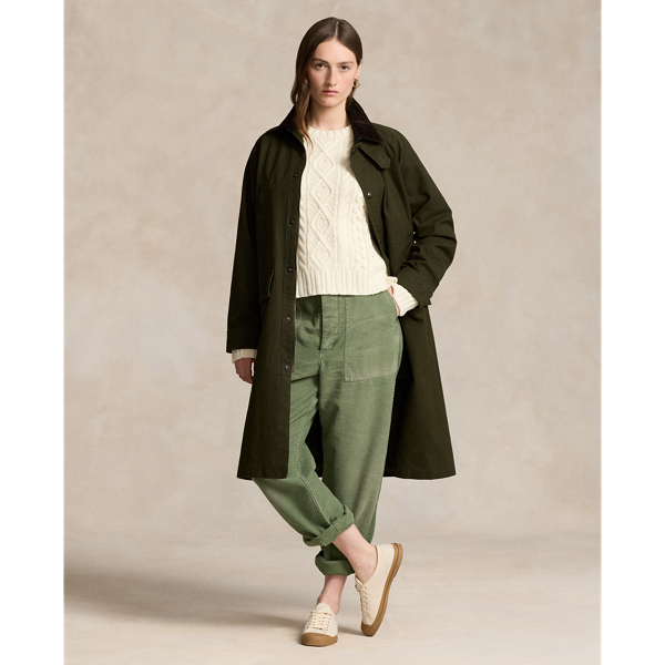 Olive polo jacket best sale