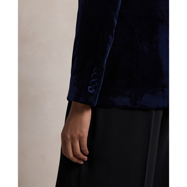 Samtblazer aus einer Seidenmischung Polo Ralph Lauren in Navy 7