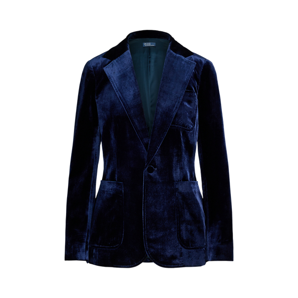 Velvet jacket blue sale