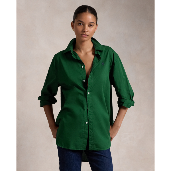 Oversize Fit Cotton Twill Shirt for Women Ralph Lauren UK