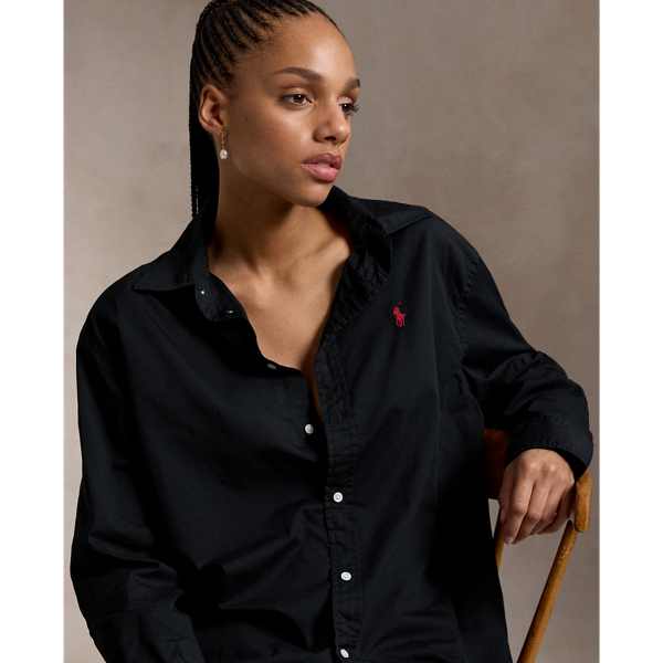 Übergroßes Hemd aus Baumwolltwill