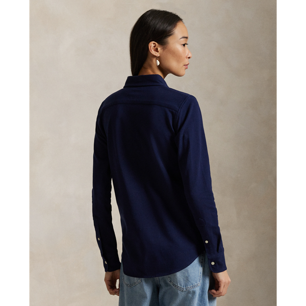 Slim Fit Knit Cotton Oxford Shirt