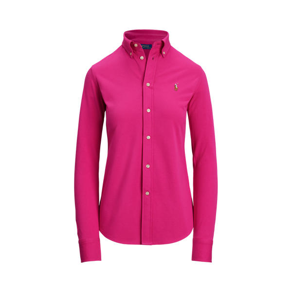 Slim Fit Knit Cotton Oxford Shirt