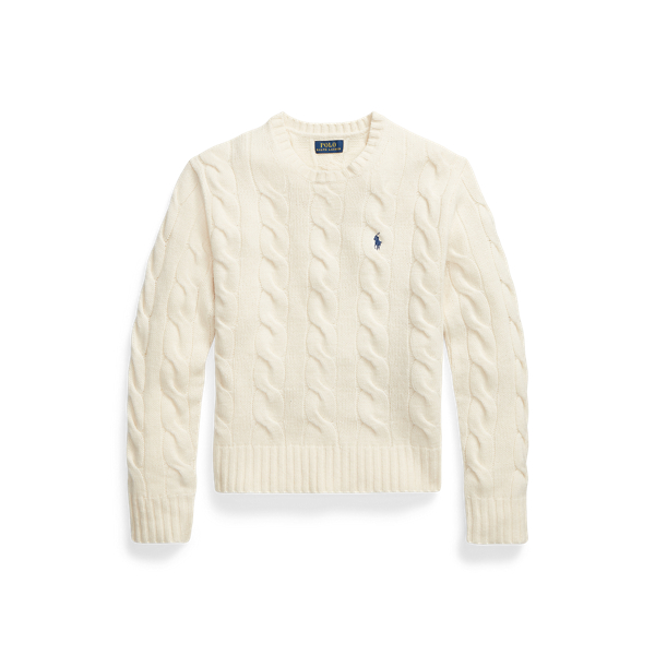 Classic Fit Cable Wool-Cashmere Jumper