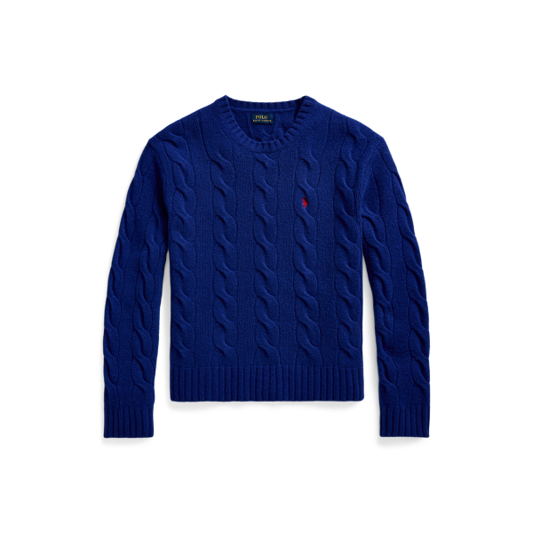 Classic Fit Cable Wool Cashmere Jumper