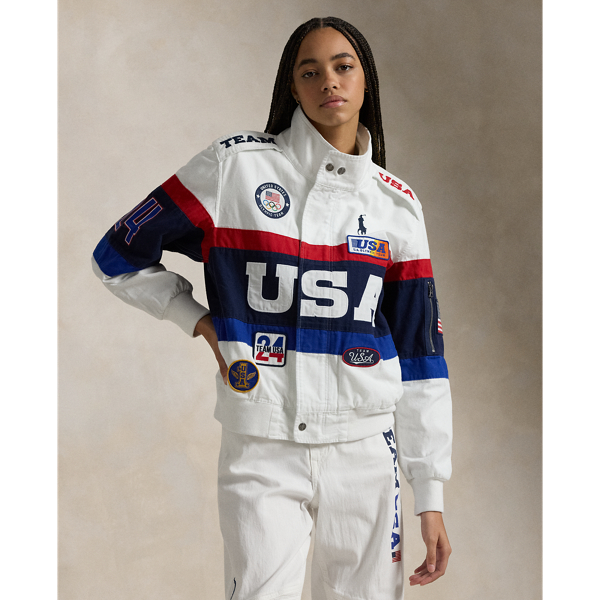 Ceramic White Multi Team USA Closing Ceremony Jacket Polo Ralph Lauren 1