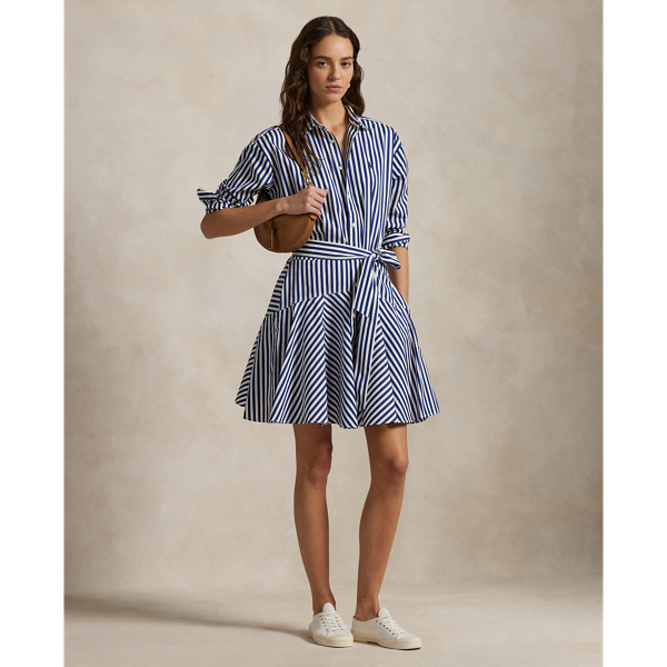 Polo ralph lauren striped cotton shirtdress hotsell