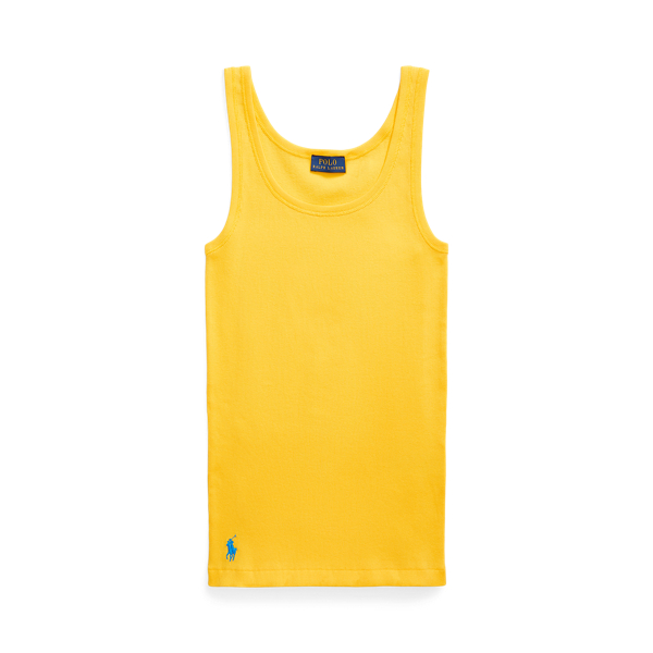 Rib-Knit Cotton Tank Top