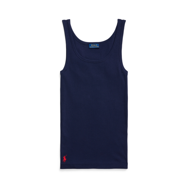 Rib-Knit Cotton Tank Top