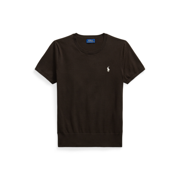 Combed Cotton Short-Sleeve Jumper