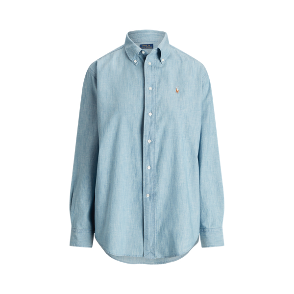 Camicia in chambray di cotone Big-Fit