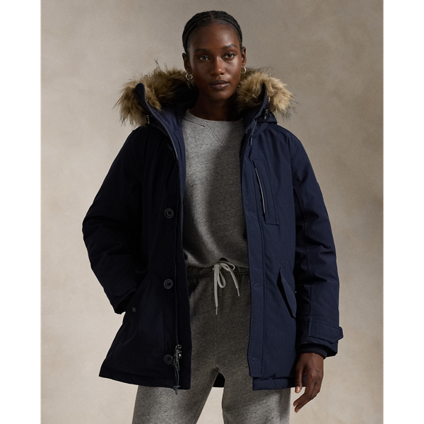 Rl Navy Faux-Fur-Trim Down Parka Polo Ralph Lauren 1