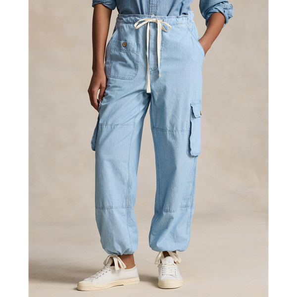 Chambray Cargo Pant