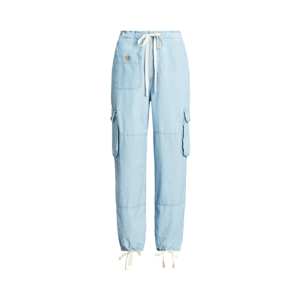 Cal&ccedil;as cargo em chambray Polo Ralph Lauren em 1