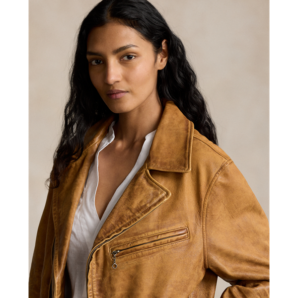 Polo ralph lauren women's leather jacket online