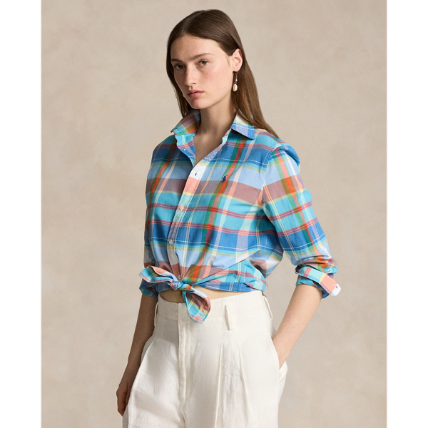 Ralph lauren plaid shirt womens best sale