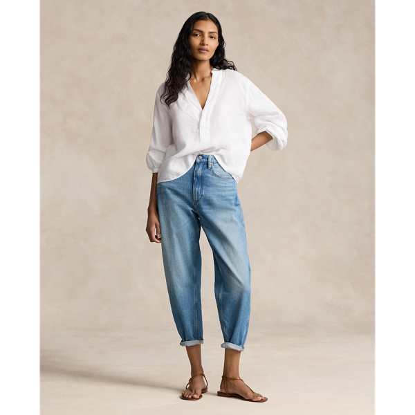 White Linen Blouse Polo Ralph Lauren 4