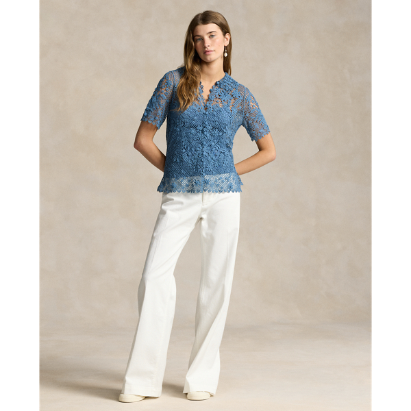 Floral Cotton Lace Blouse for Women Ralph Lauren IN