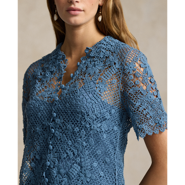 Floral Cotton Lace Blouse