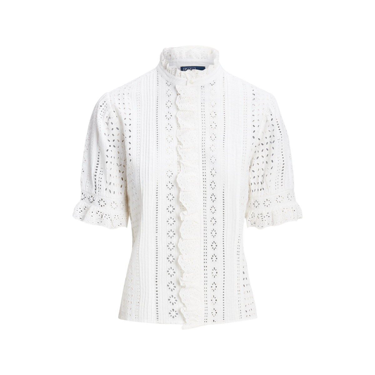 ラルフ・ローレン Lauren Ralph Lauren Eyelet Cotton Voile Peplum Blouse レディース シャツ トッ Eyelet Cotton Voile Peplum Blouse for Women | Ralph Lauren® JO