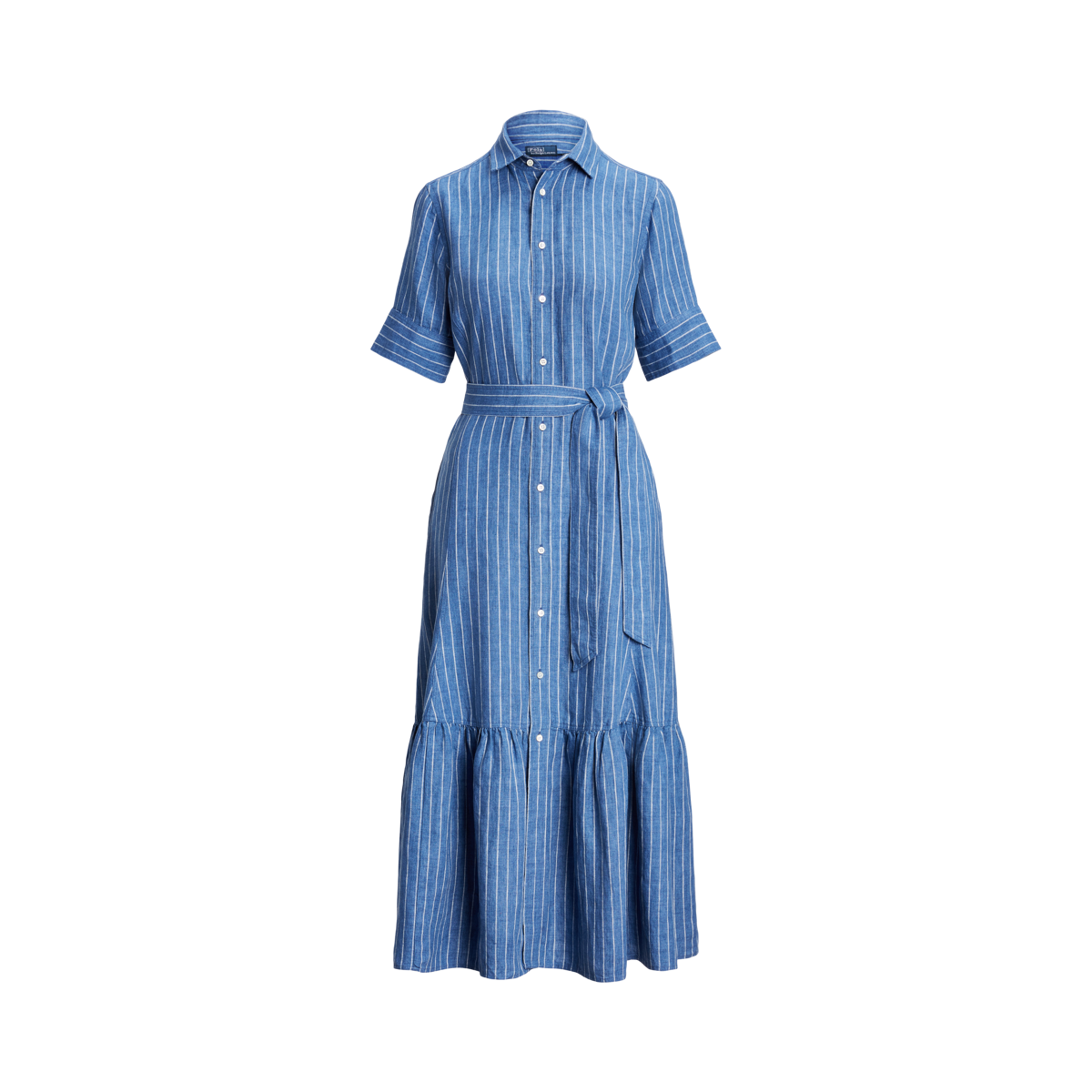 Lauren Ralph Lauren ★【シャツドレス】Kiredel Stripe Linen Striped Linen Short-Sleeve Shirtdress | Ralph Lauren