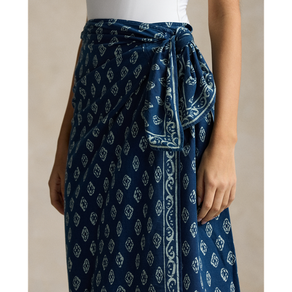 Printed Cotton Wrap Skirt for Women Ralph Lauren BH