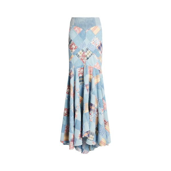 Patchwork Cotton Maxiskirt