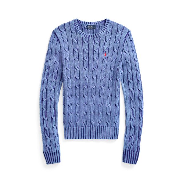 Baumwoll-Rundhalspullover mit Zopfmuster Polo Ralph Lauren in 1