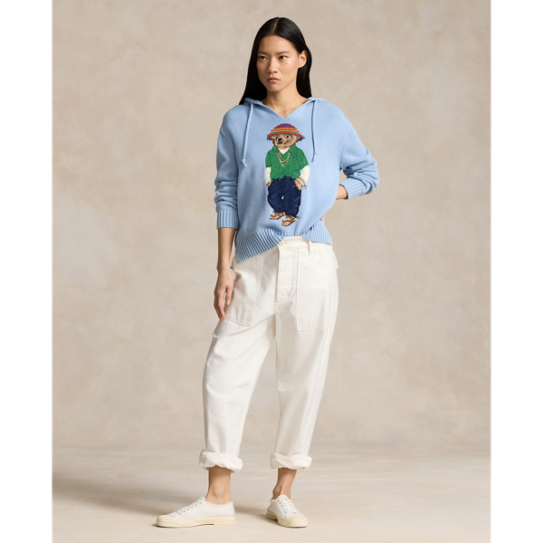 Baumwoll-Kapuzenpullover mit Polo Bear Polo Ralph Lauren in Camp-Blau 4