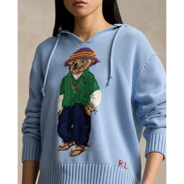 Baumwoll-Kapuzenpullover mit Polo Bear Polo Ralph Lauren in Camp-Blau 6