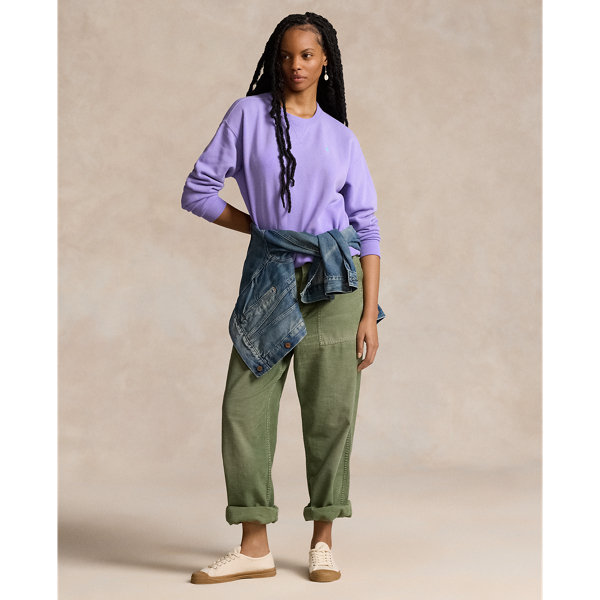 Pure Lilac Lightweight Fleece Crewneck Pullover Polo Ralph Lauren 4