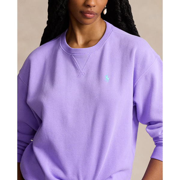 Pure Lilac Lightweight Fleece Crewneck Pullover Polo Ralph Lauren 6