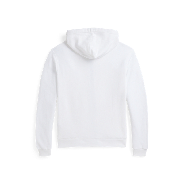 White Cotton Fleece Full-Zip Hoodie Polo Ralph Lauren 2