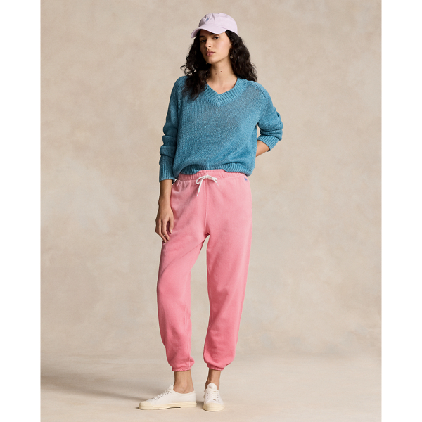 Ribbon Pink Leichte Sporthose aus Fleece Polo Ralph Lauren 1