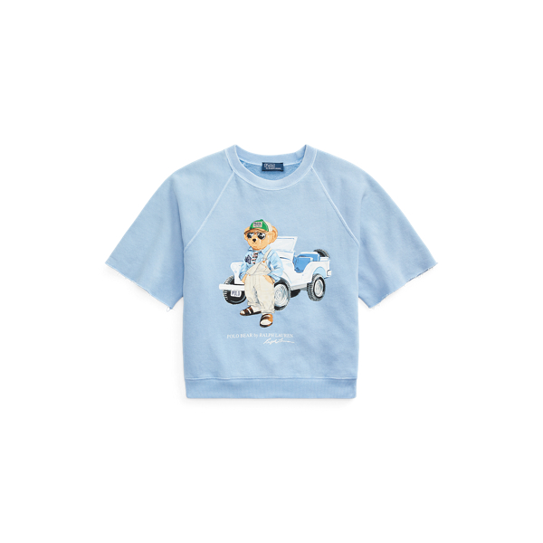 Kurz&auml;rmliges Sweatshirt mit Polo&nbsp;Bear Polo Ralph Lauren in Carolina-Blau 2
