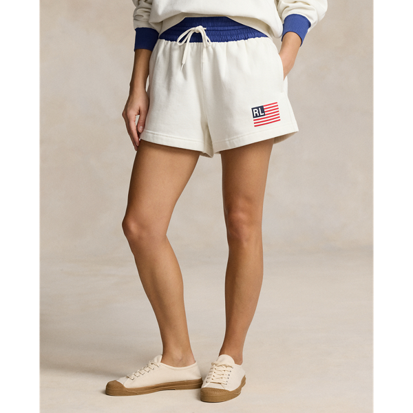 Logo Flag Fleece Drawstring Short