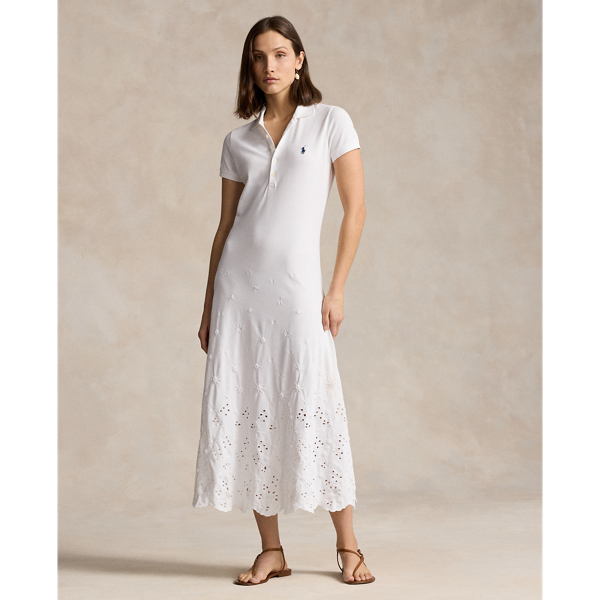 Ralph lauren white long dress best sale