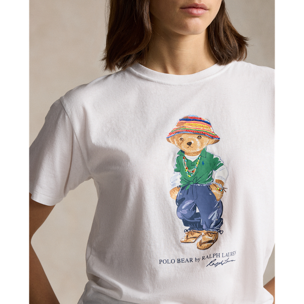 Baumwolljersey-T-Shirt mit Polo Bear Polo Ralph Lauren in Wei&szlig; 6