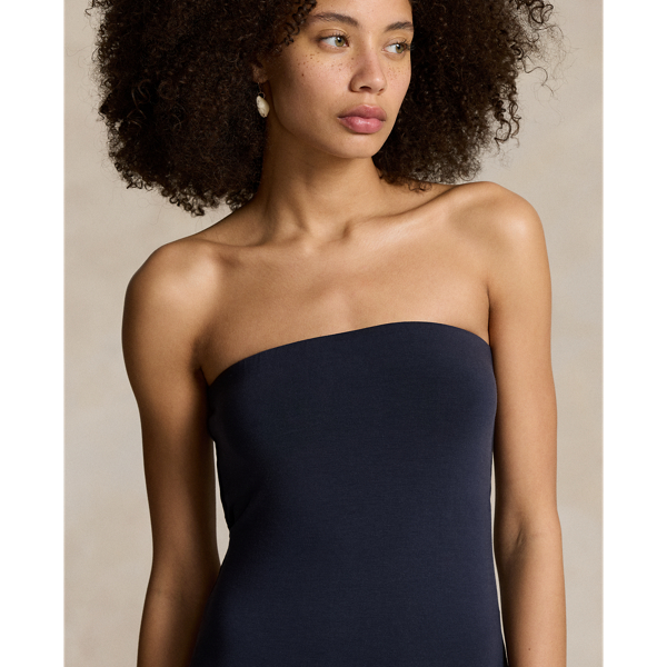 Tr&auml;gerloses Jerseykleid Polo Ralph Lauren in Piloten-Navy 6