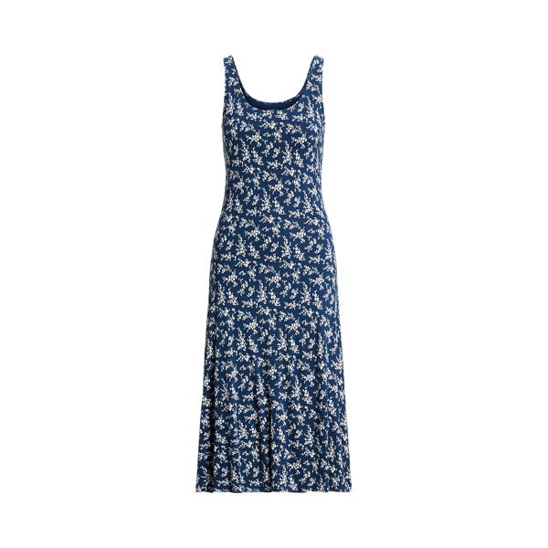 Floral Scoopneck Jersey Dress
