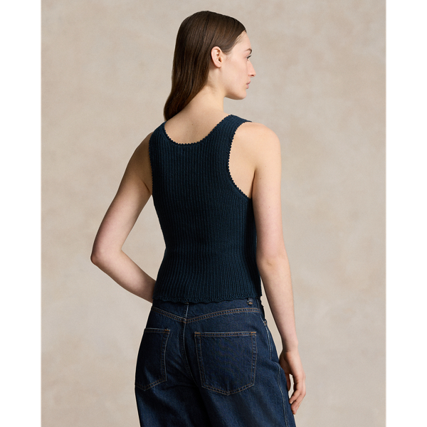Polo ralph lauren rib knit cotton tank shop